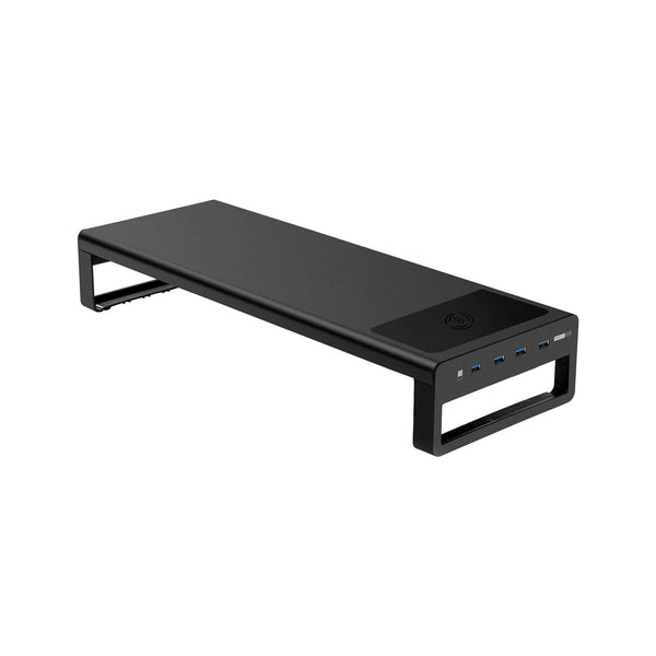 Zenox Monitor Riser Pro (4 USB 3.0 Hub with Max 15W Wireless Charging)