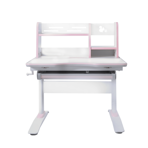 Zenox Kids Squirrel Ergonomic Adjustable Desk (Pink)