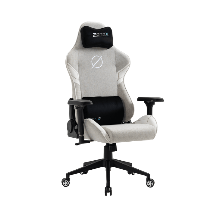 Saturn Mk-2 Gaming Chair (Fabric/Light Grey) Zenox