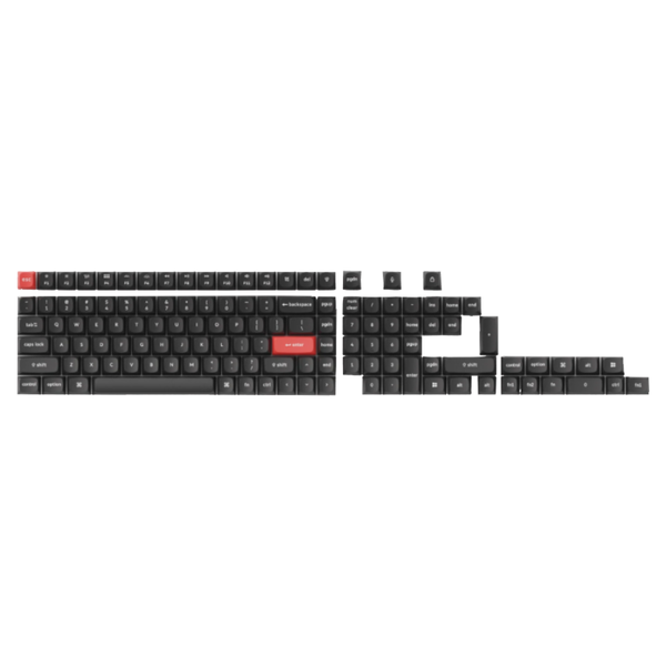 Keychron Double Shot PBT OSA Full Set Keycap Set - White On Black
